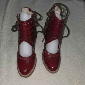 Freebird by Steven Red Lace Up Boots